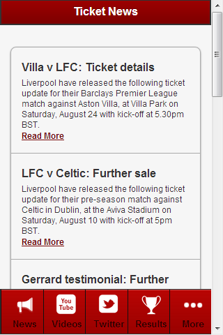 Liverpool Football News Captura de pantalla 0