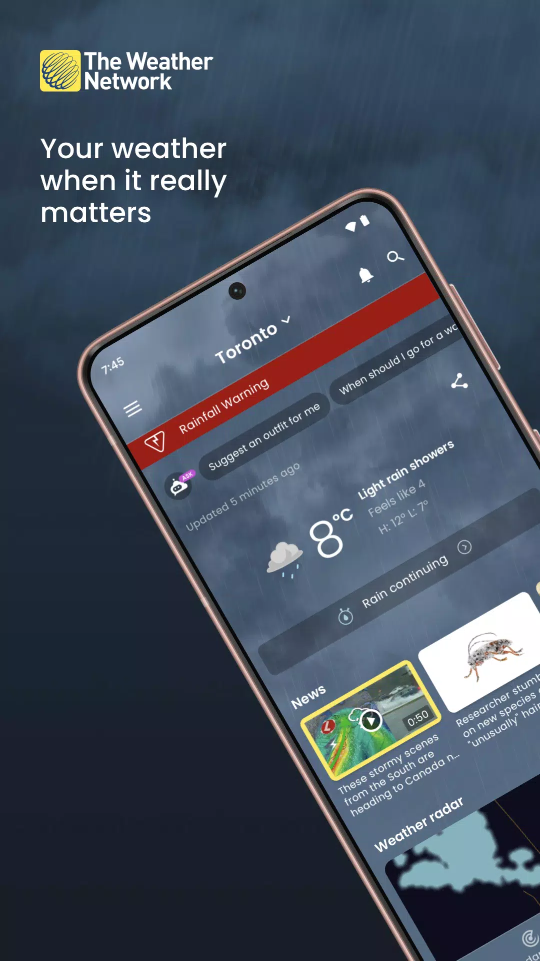 The Weather Network ภาพหน้าจอ 0