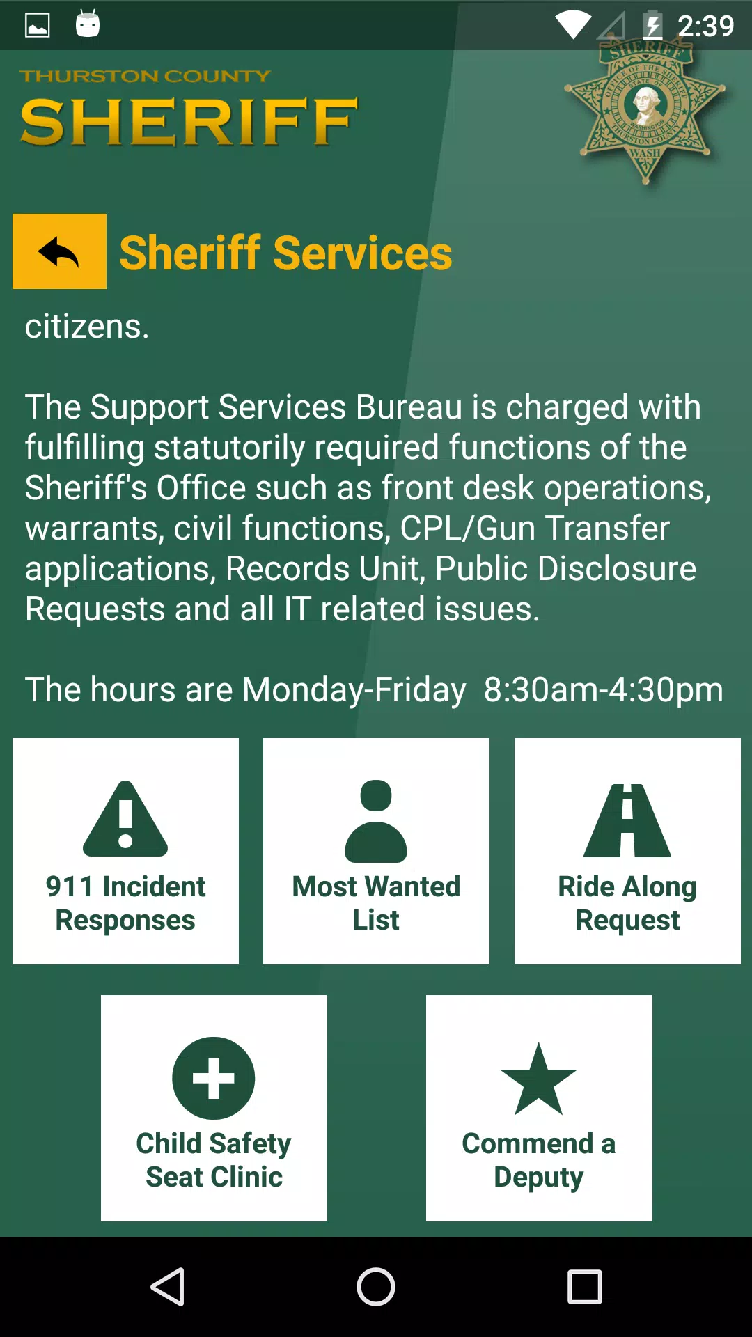 Thurston County Sheriff ภาพหน้าจอ 2