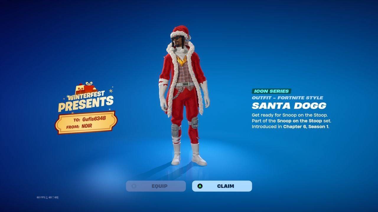 如何免费在fortnite索取圣诞老人的衣服