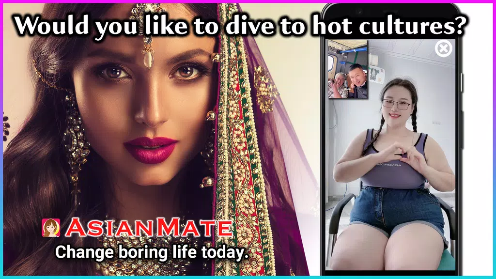 AsianMate - Live video chat Captura de tela 0