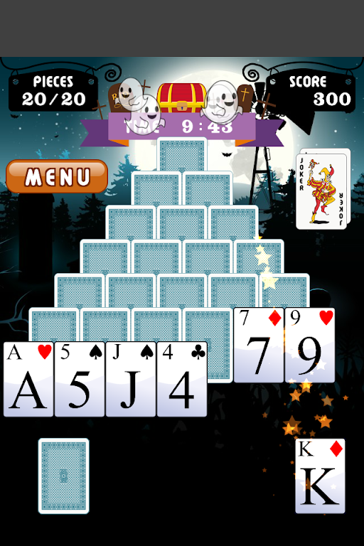 Pyramid Solitaire on Halloween स्क्रीनशॉट 3