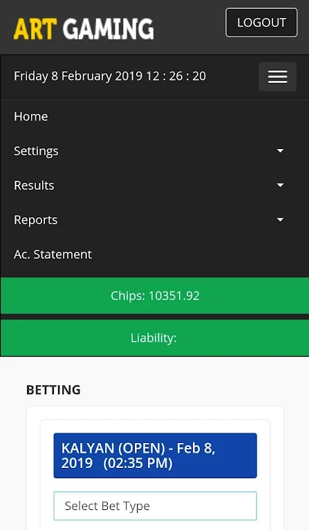 ART GAME - BETTING Ảnh chụp màn hình 0