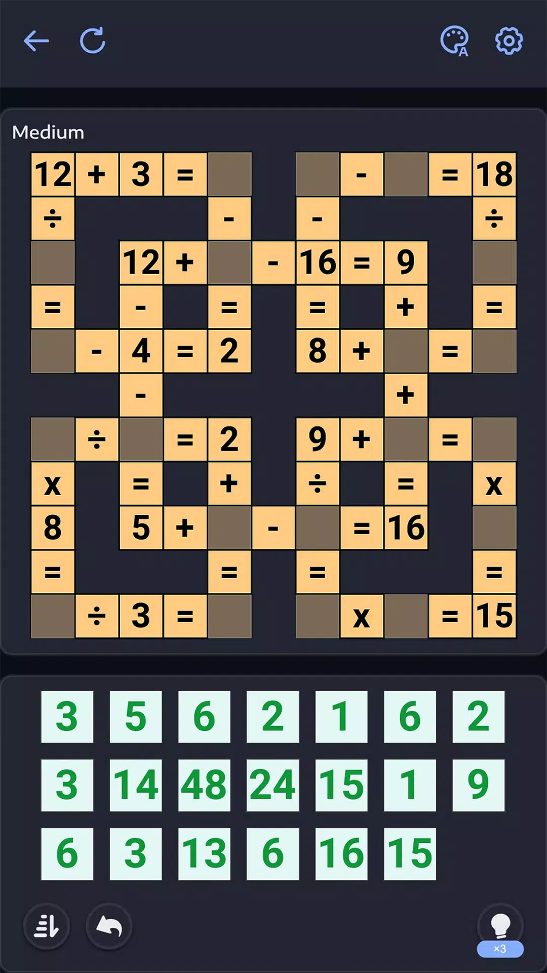Crossmath - Math Puzzle Games Скриншот 1