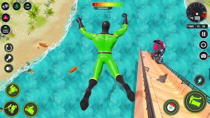 Superhero Bike Mega Ramp Games應用截圖第3張