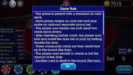 Texas Holdem Progressive Poker Screenshot 2