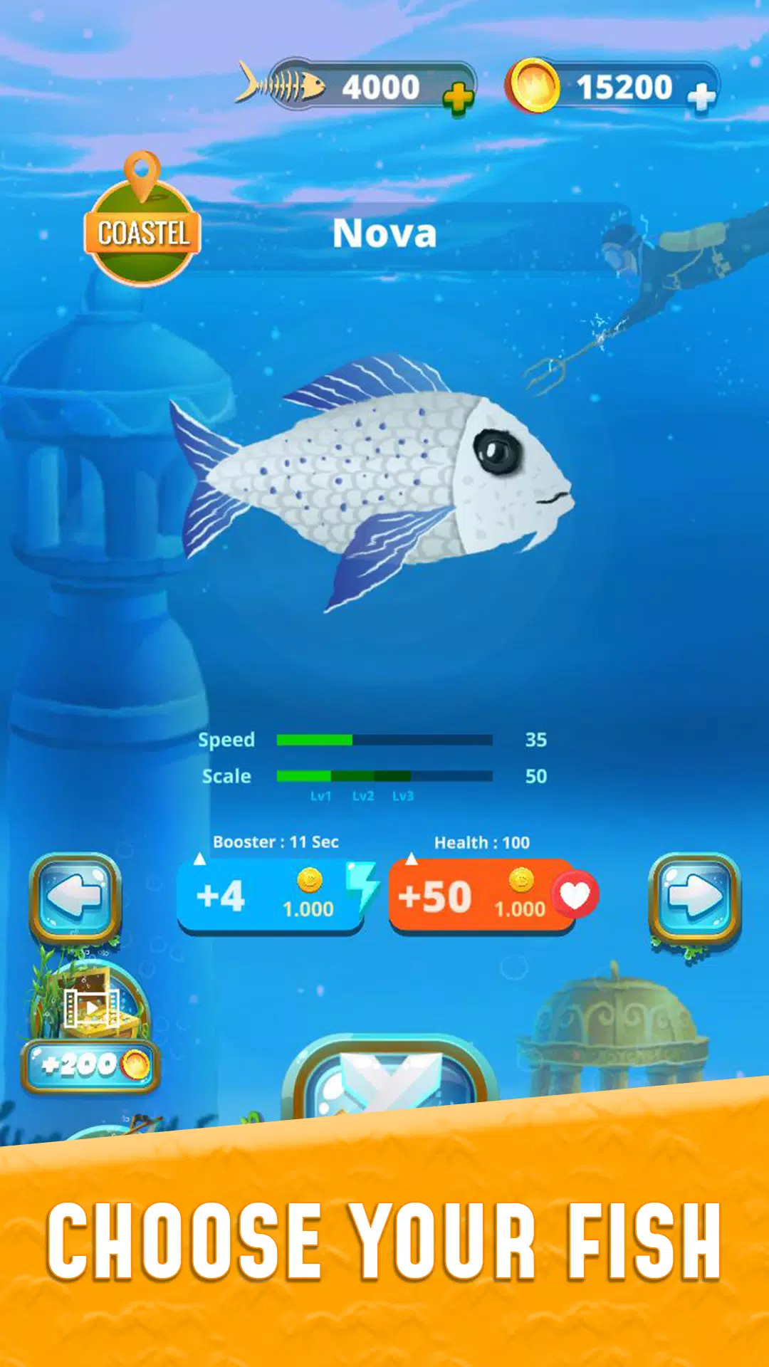 Grow Fish.io : Fish Hunter ဖန်သားပြင်ဓာတ်ပုံ 2
