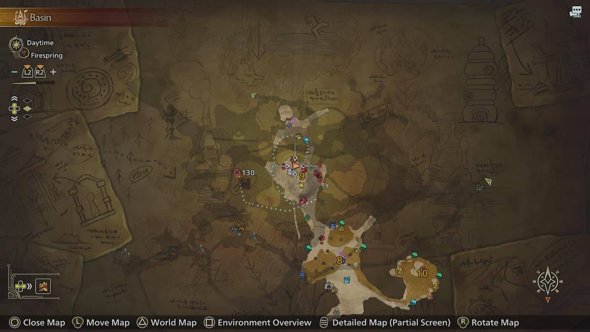 Map of Oilwell Basin in Monster Hunter Wilds