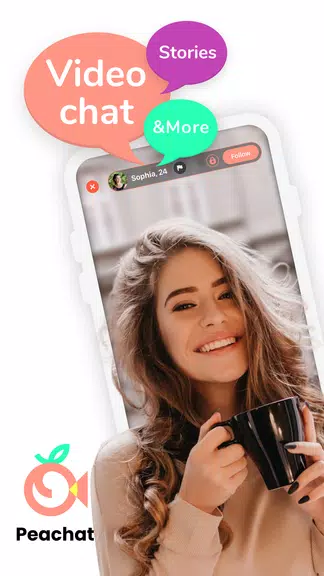Peachat - Chat vidéo en direct Capture d'écran 0