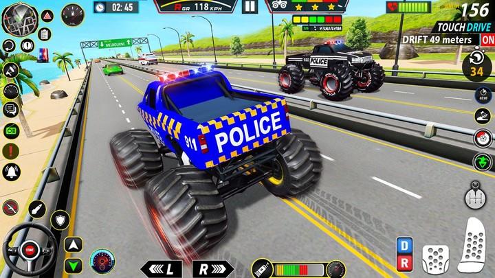 Police Monster Truck Car Games應用截圖第3張