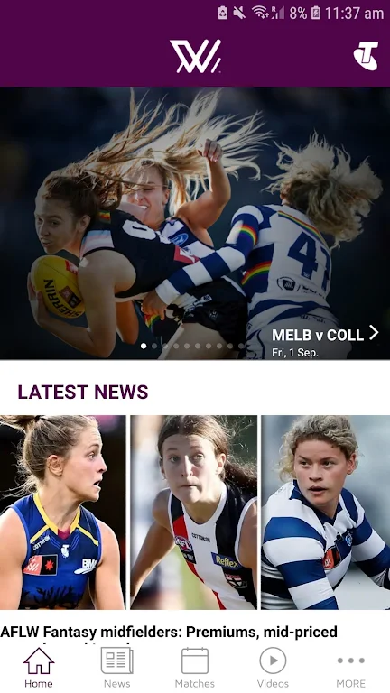 AFLW Official App Captura de tela 1