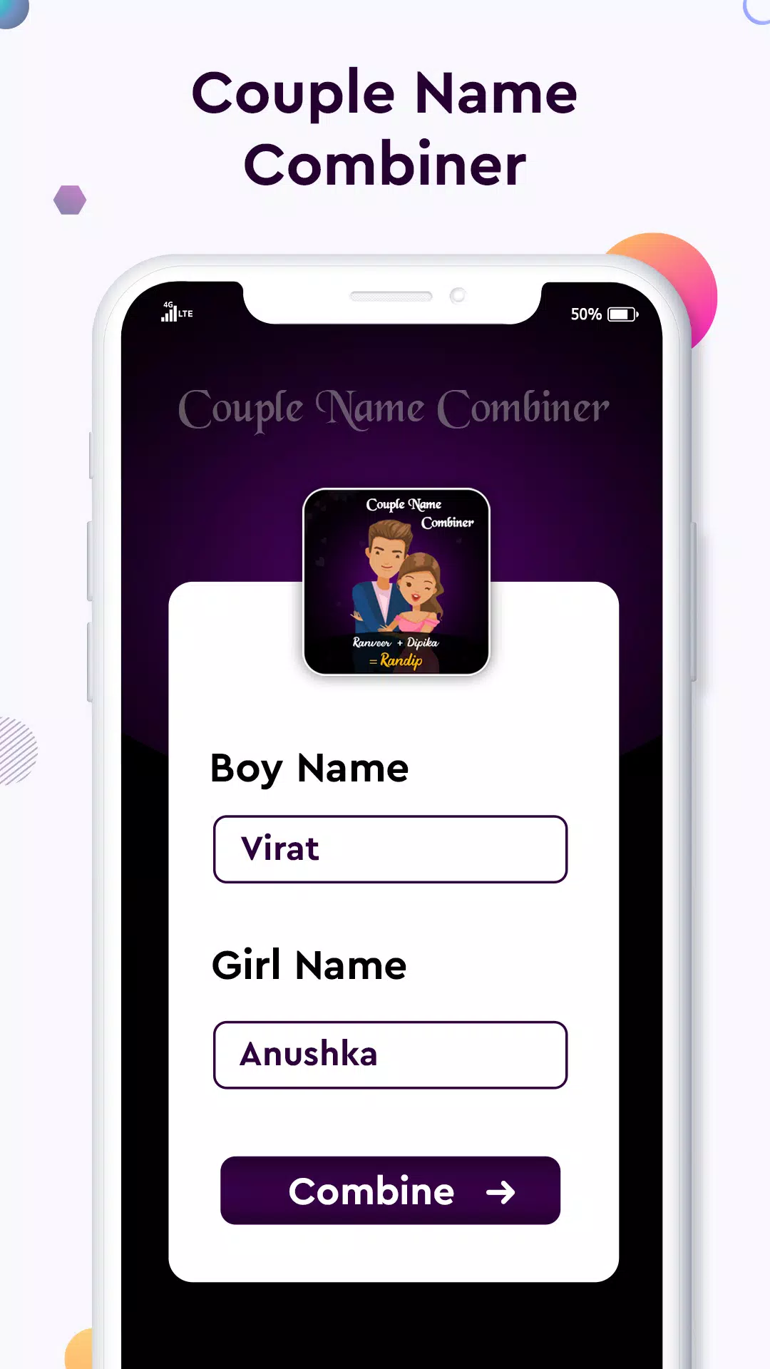 Baby name Couple Name Combiner Zrzut ekranu 0
