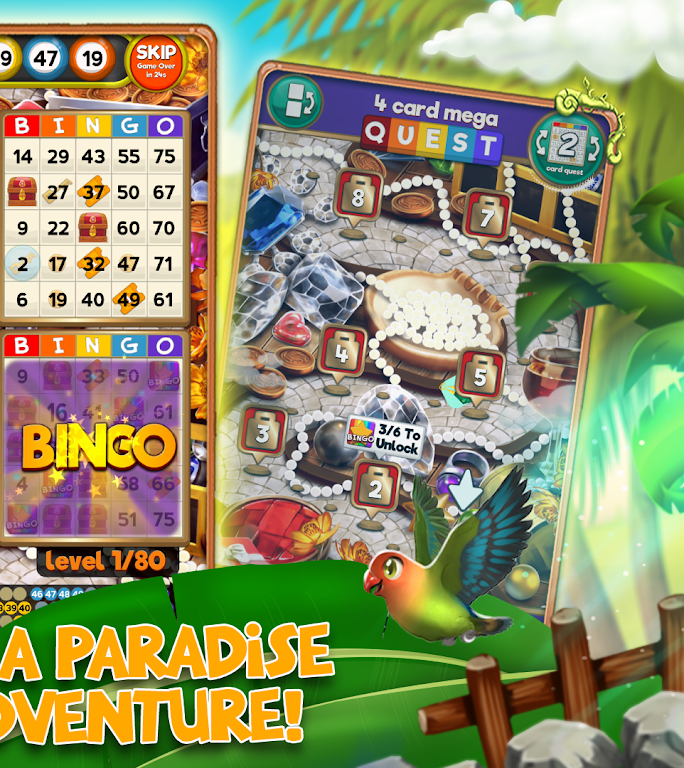 Bingo Treasure Quest - Paradise Island Riches 스크린샷 1