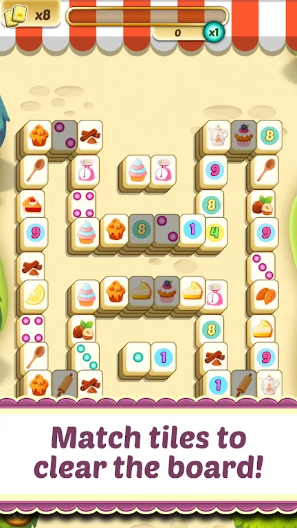 Mahjong Solitaire Cupcake Bake 스크린샷 0