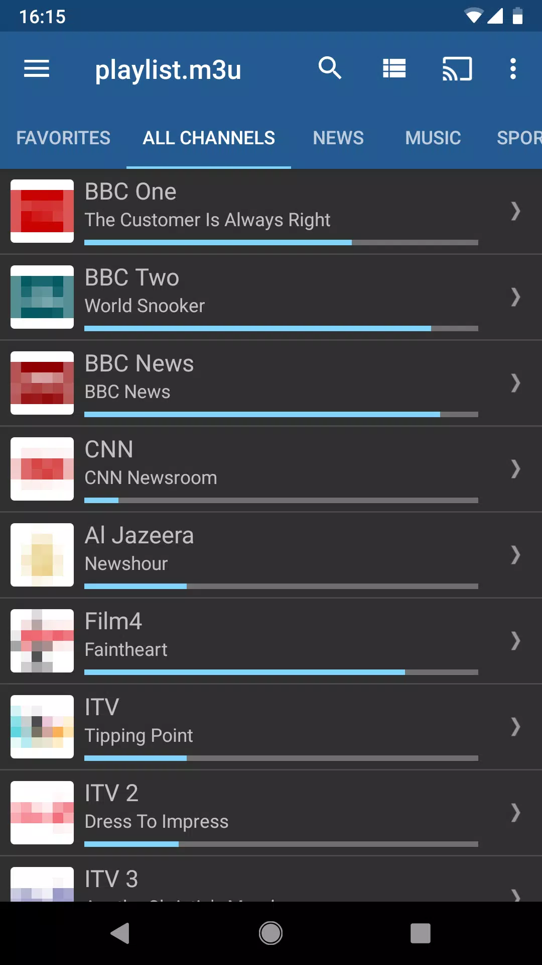 IPTV Schermafbeelding 1