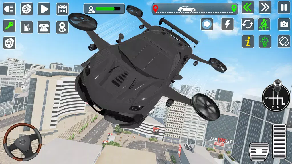 Flying Car Games Car Flight 3D ภาพหน้าจอ 2