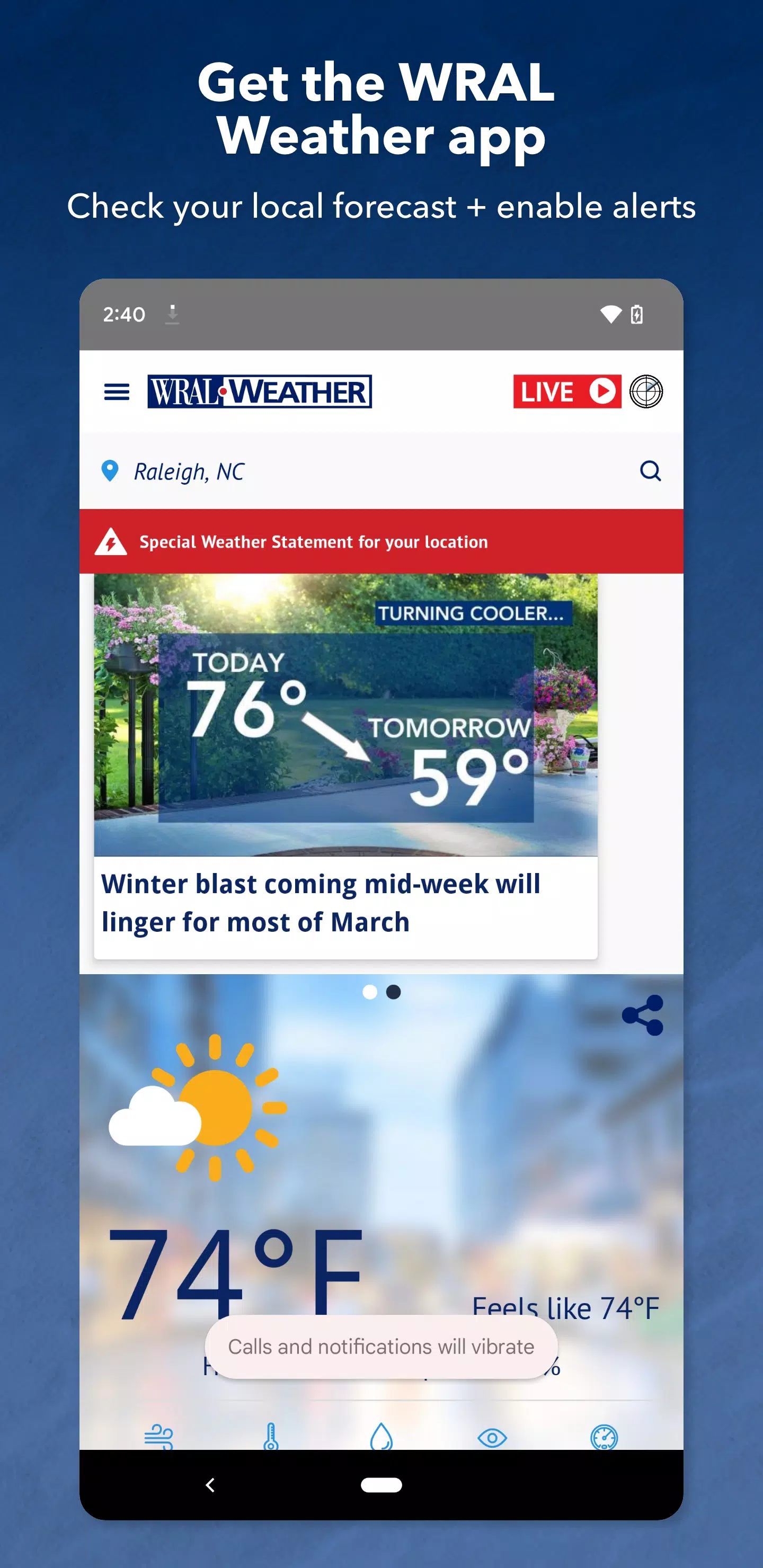 WRAL Weather Captura de tela 0