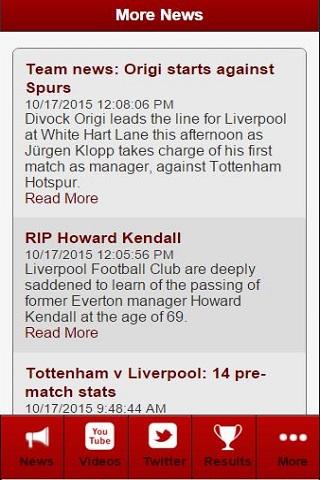 Liverpool Football News Captura de pantalla 1