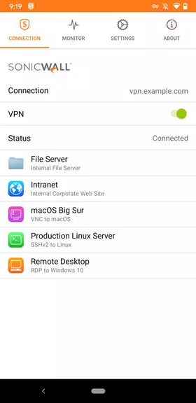 SonicWall Mobile Connect ภาพหน้าจอ 1