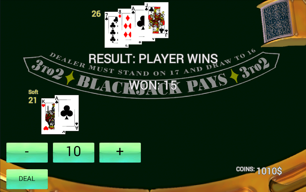 BlackJack Simulator Schermafbeelding 2