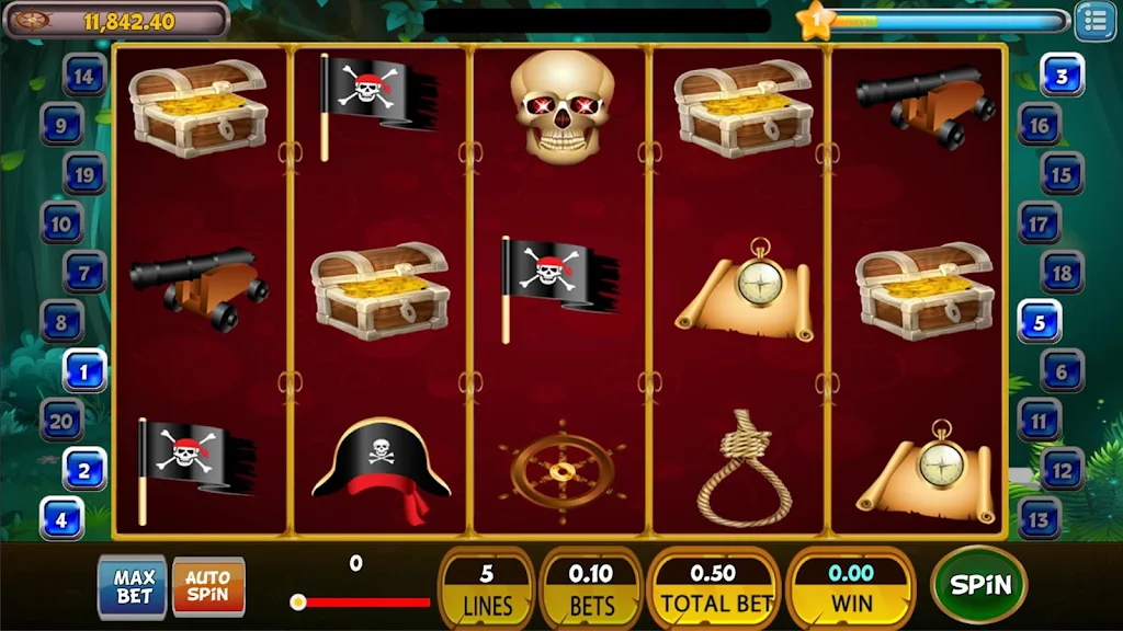 Pirates Slot Machine Treasure Spins स्क्रीनशॉट 1
