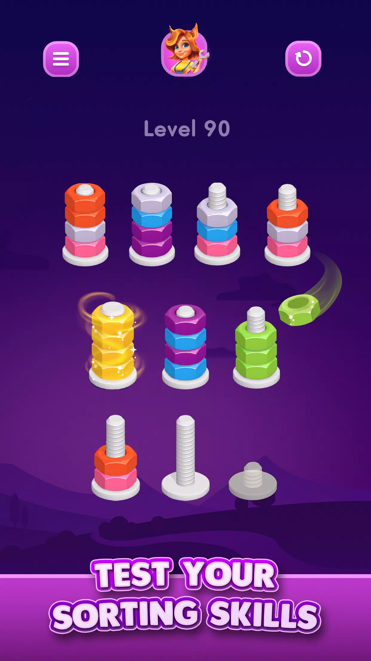 Nut Sort: Color Sorting Game Ekran Görüntüsü 3