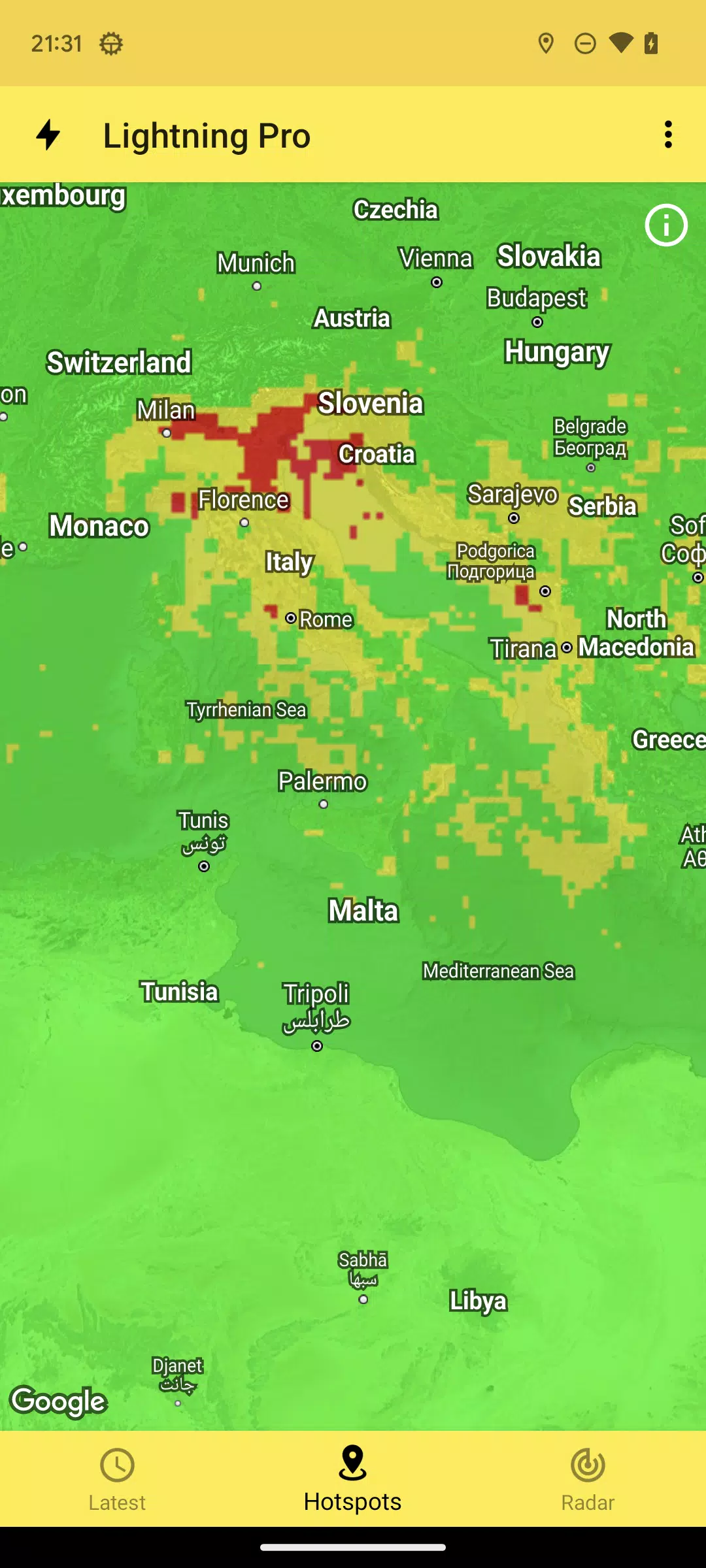 My Lightning Tracker Schermafbeelding 3