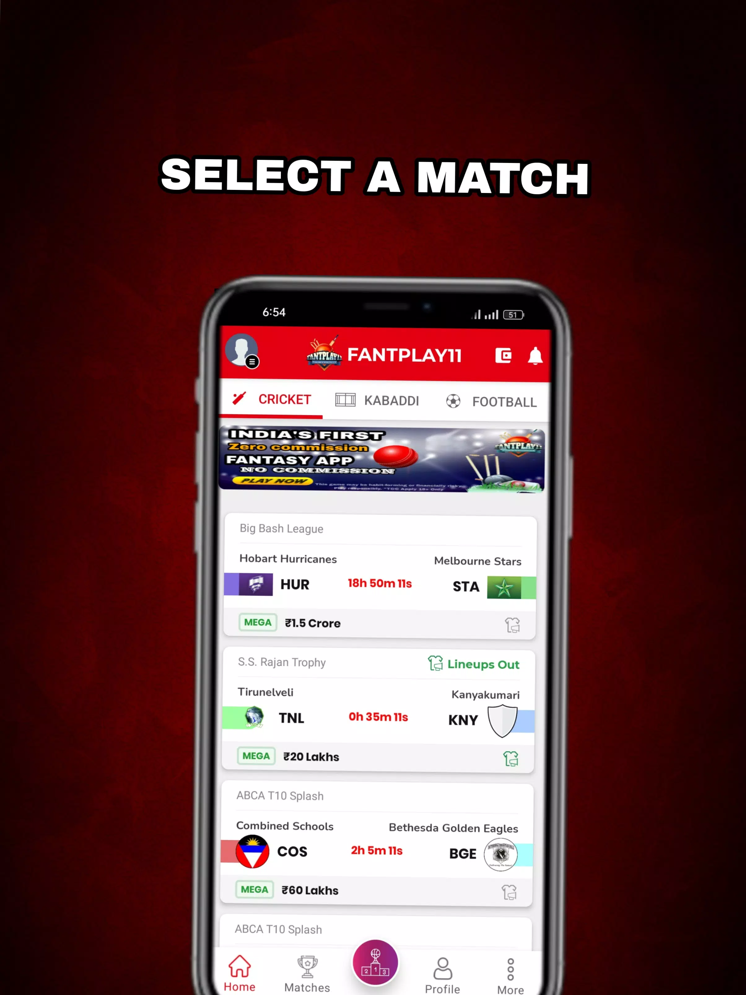 FantPlay11:Fantasy Cricket App應用截圖第1張