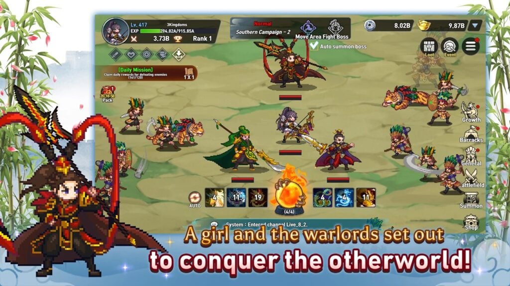 Otherworld Three Kingdoms, um jogo no estilo Dynasty Legends, chega ao Android