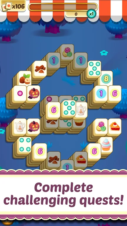 Mahjong Solitaire Cupcake Bake 스크린샷 1
