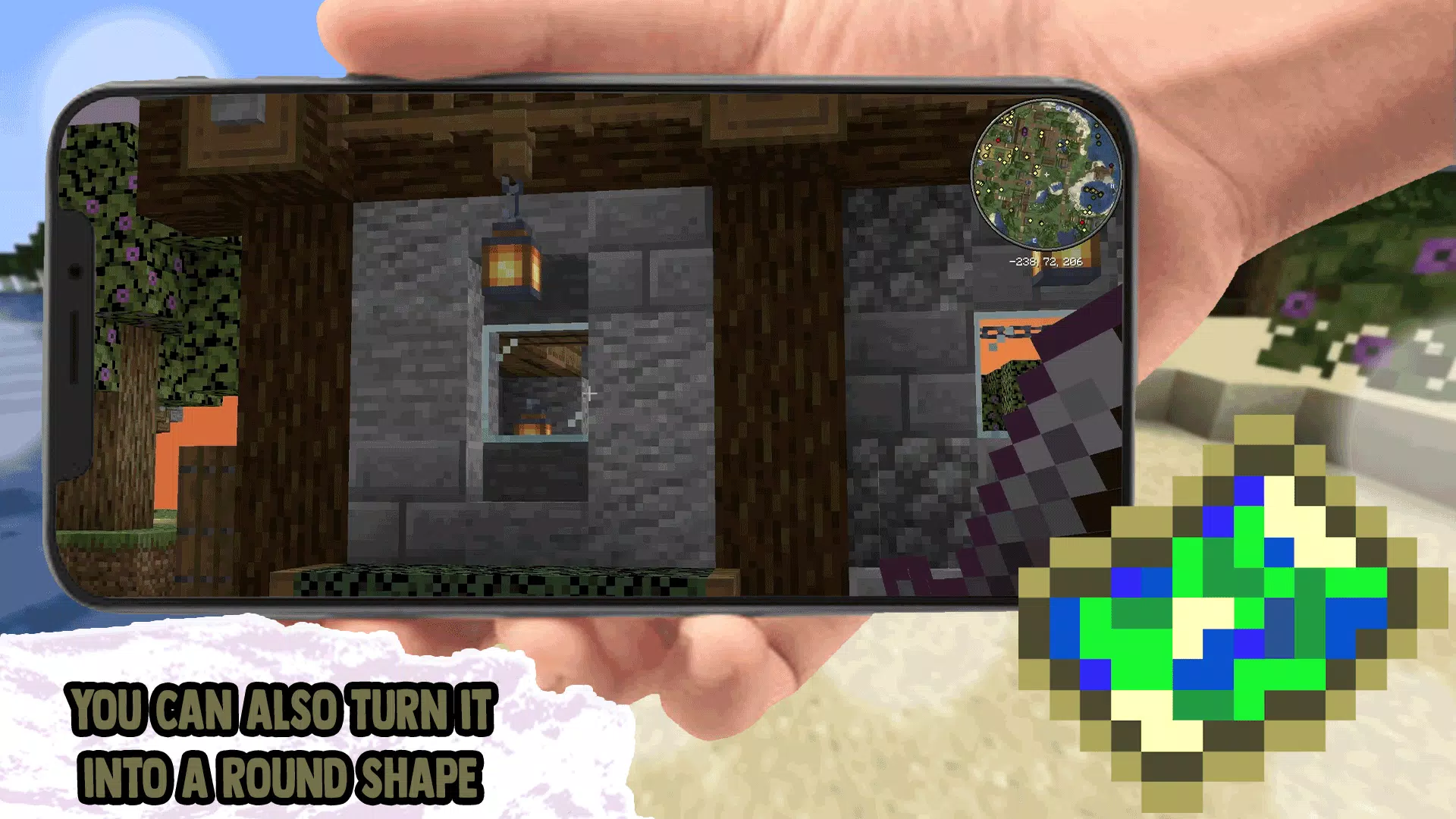 Minimap Mod Addons for MCPE ဖန်သားပြင်ဓာတ်ပုံ 1