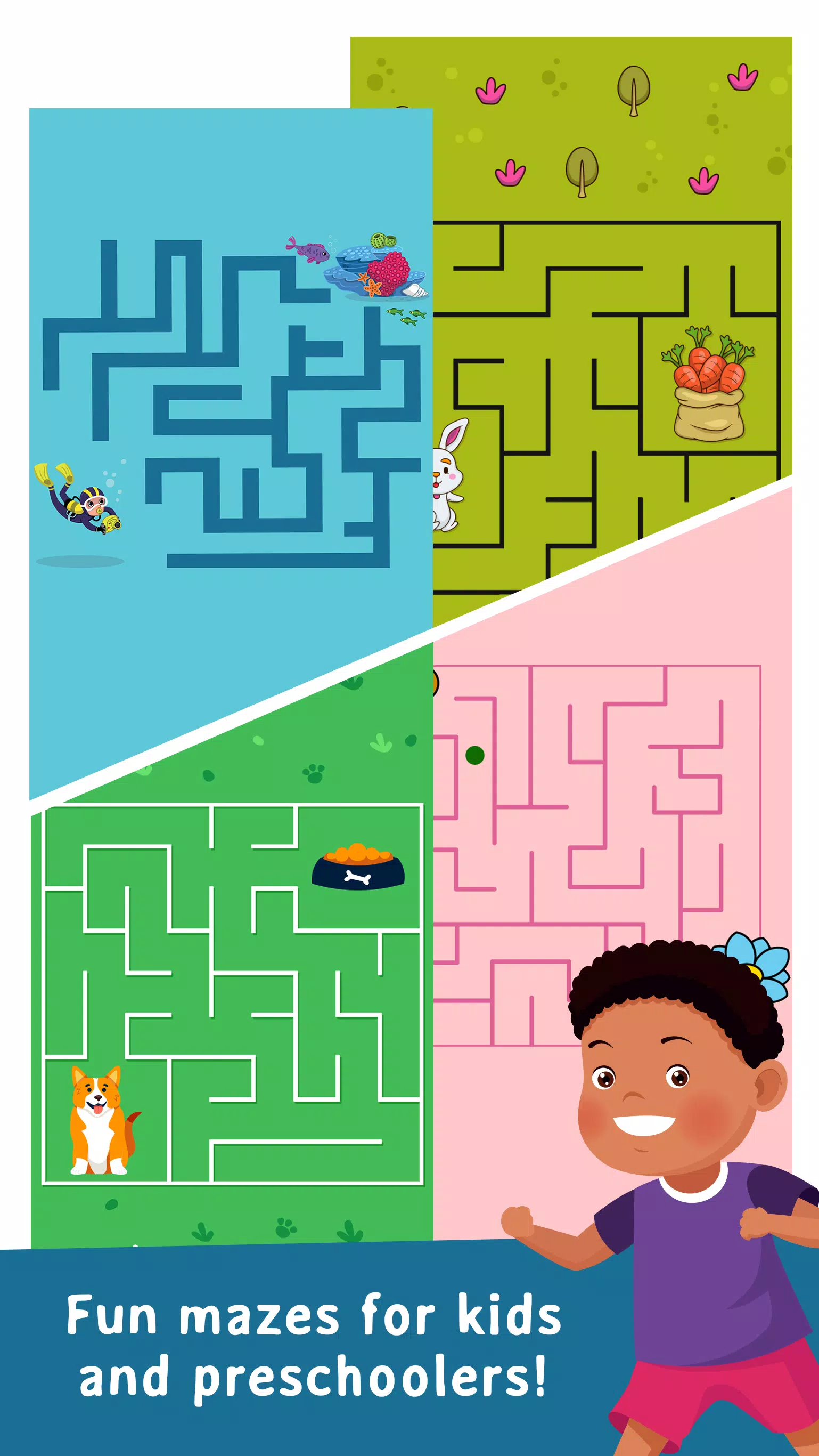 Kids Educational Mazes Puzzle Скриншот 1