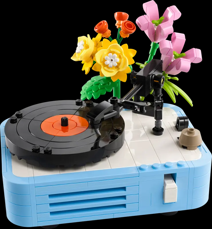 LEGO tagalikha 3-in-1-record player na may mga bulaklak
