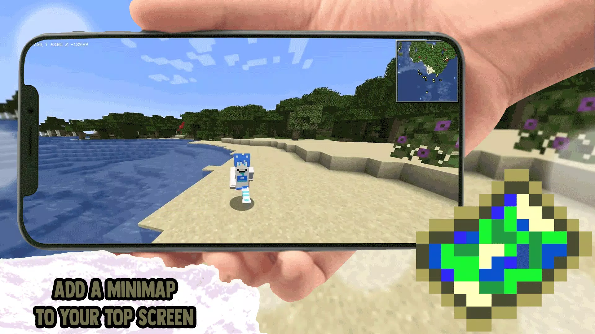 Minimap Mod Addons for MCPE ဖန်သားပြင်ဓာတ်ပုံ 3