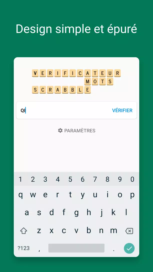 Verificateur Mots SCRABBLE Schermafbeelding 0