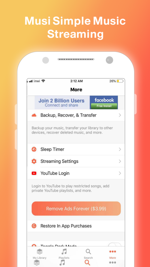 Musi : Simple Music Streaming Advice 2019 Capture d'écran 0