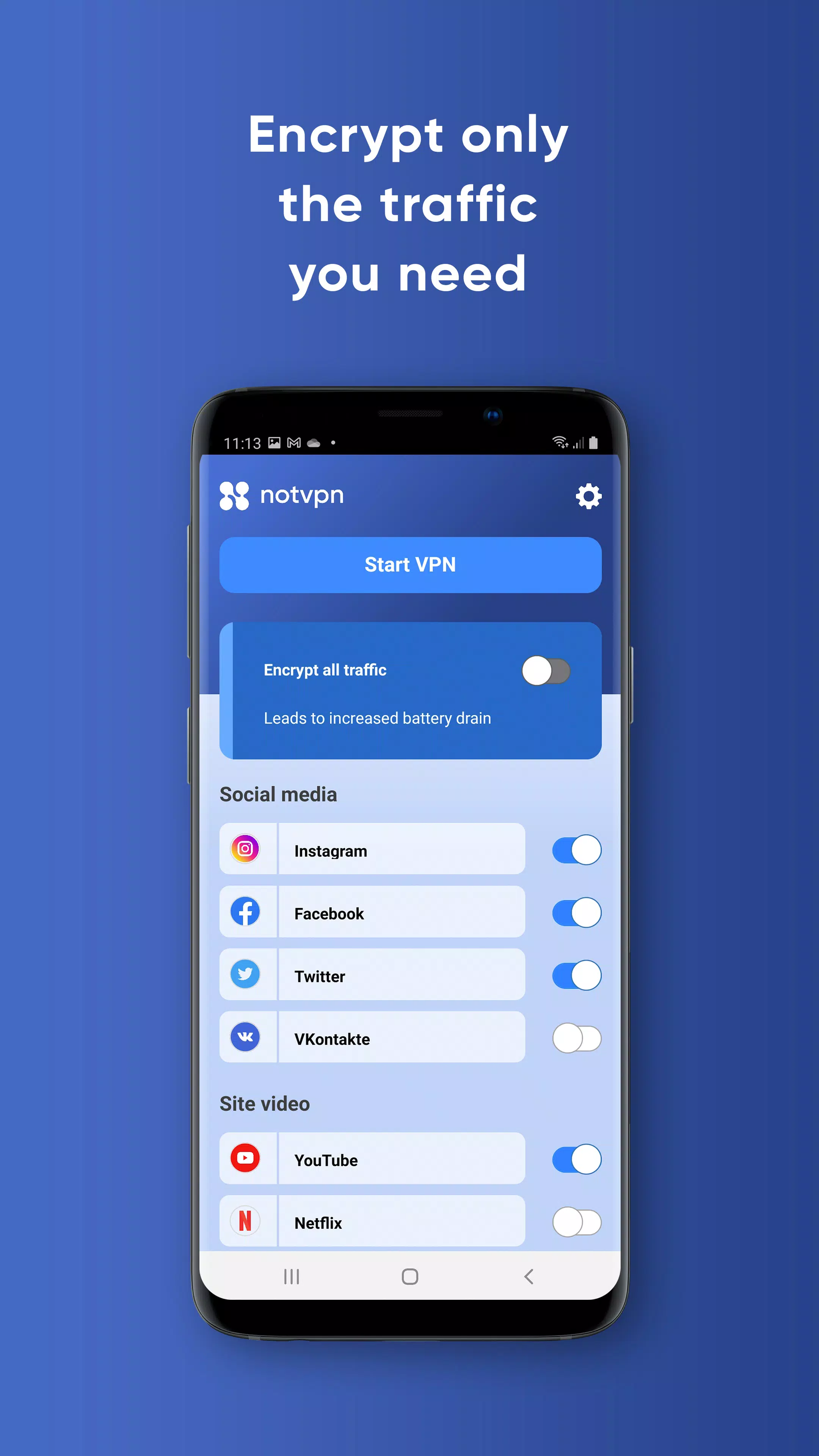 NotVPN ภาพหน้าจอ 0