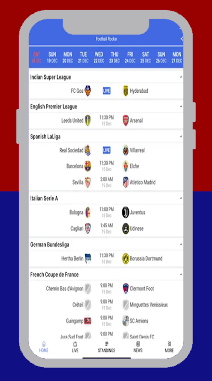 FootyBite app Скриншот 2