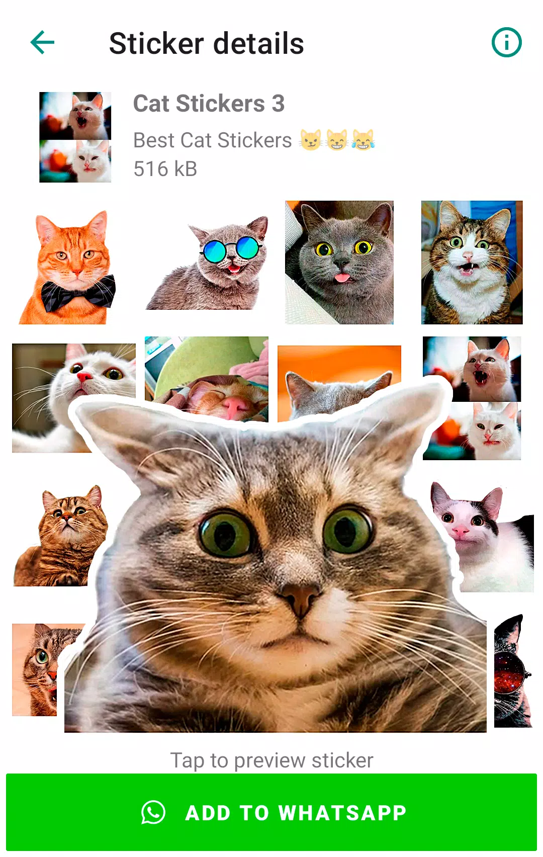 Cute Cat Stickers for WhatsApp應用截圖第2張