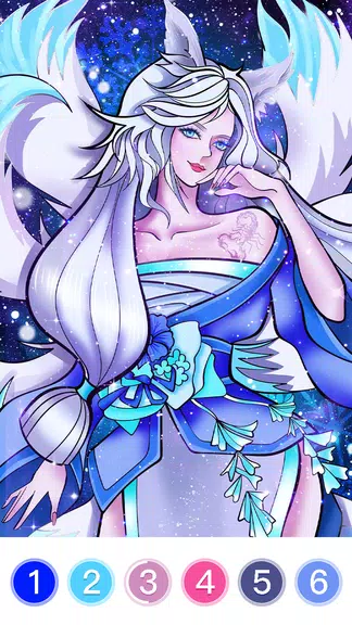 Fantasy Coloring Game, Paint by Number Offline Screenshot 0
