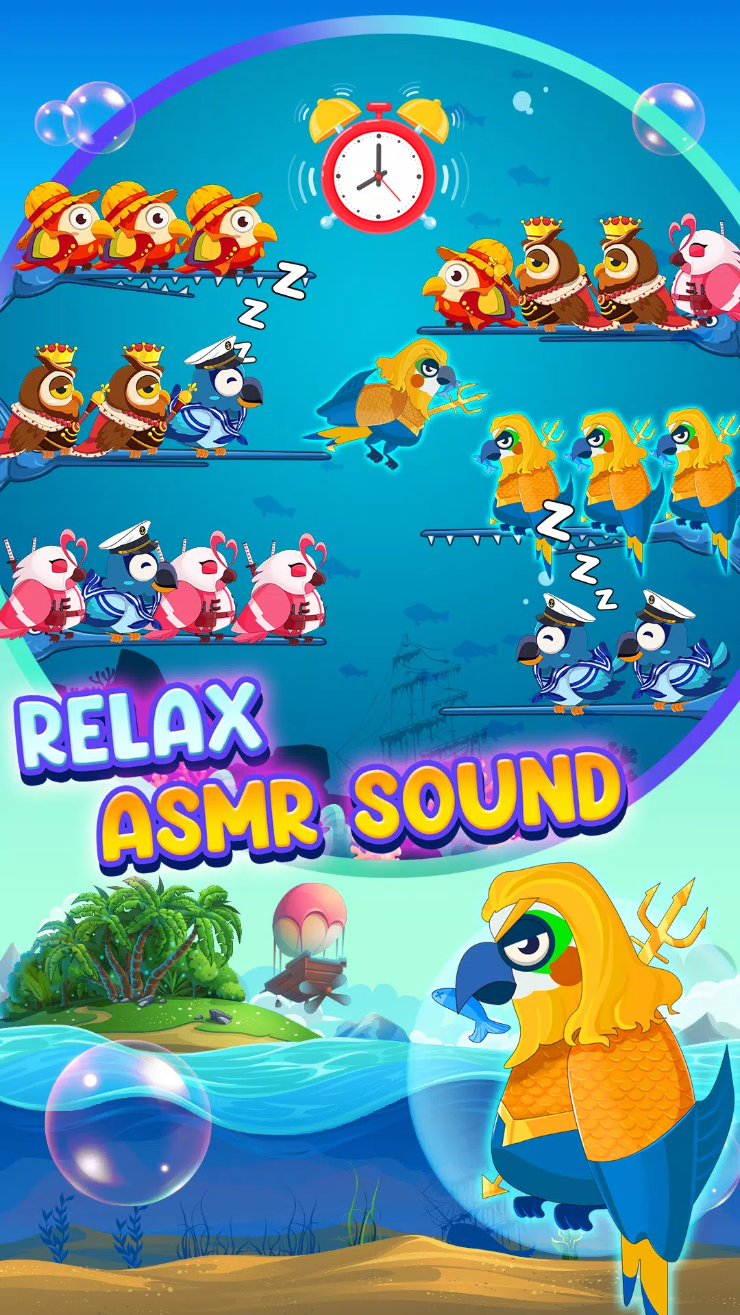 Bird Sort: Color Puzzle Game Скриншот 3