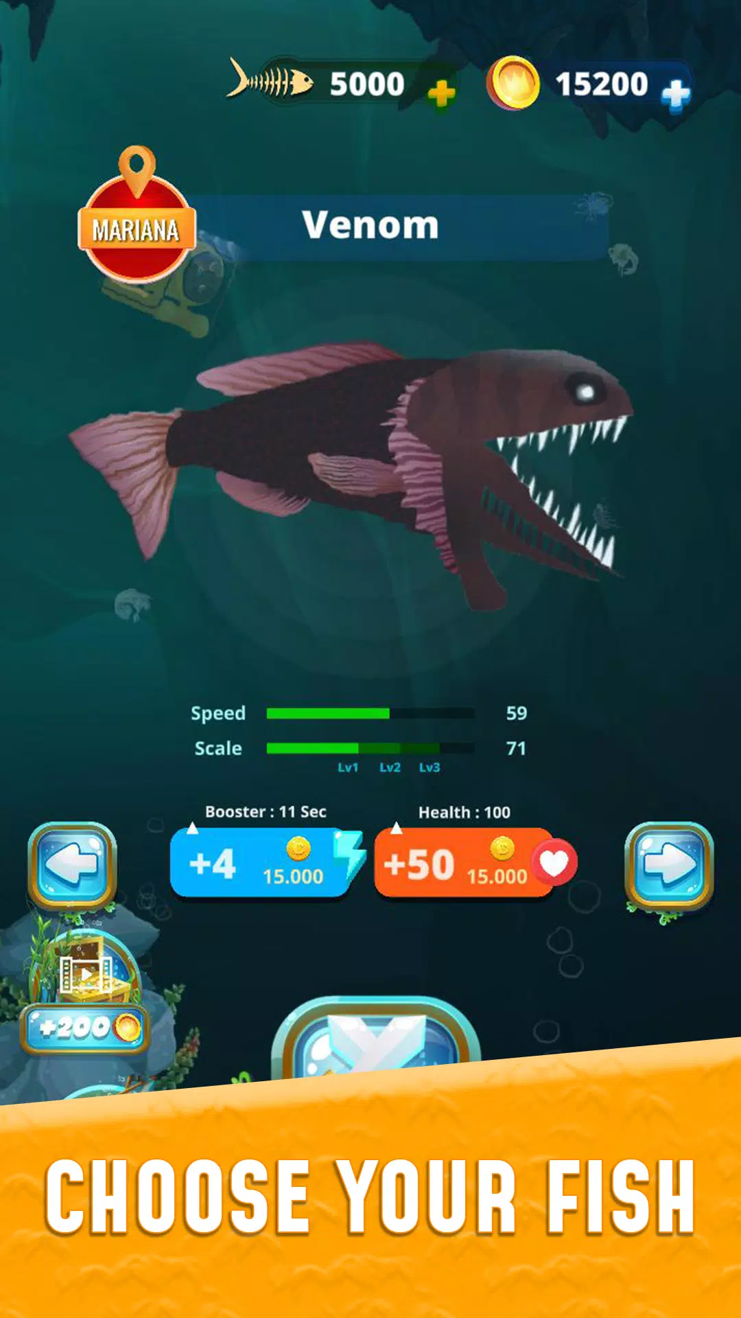 Grow Fish.io : Fish Hunter ဖန်သားပြင်ဓာတ်ပုံ 1
