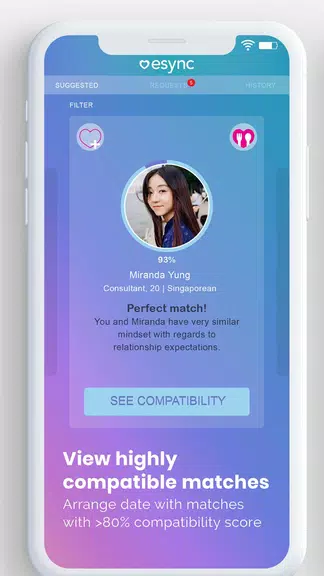 Esync - Singles Dating App Captura de pantalla 3