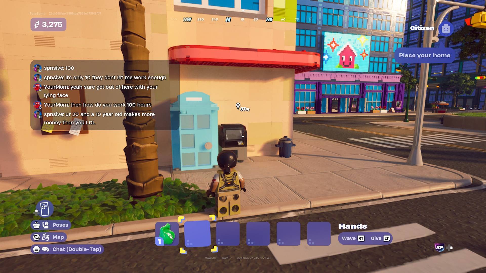 Fortnite Brick Life revela localizador LEGO ATM