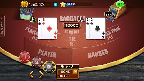Schermata Baccarat casino offline card 3