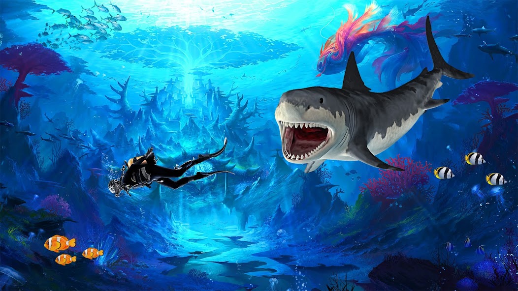Angry Shark Games: Game 2024 Mod 스크린샷 3