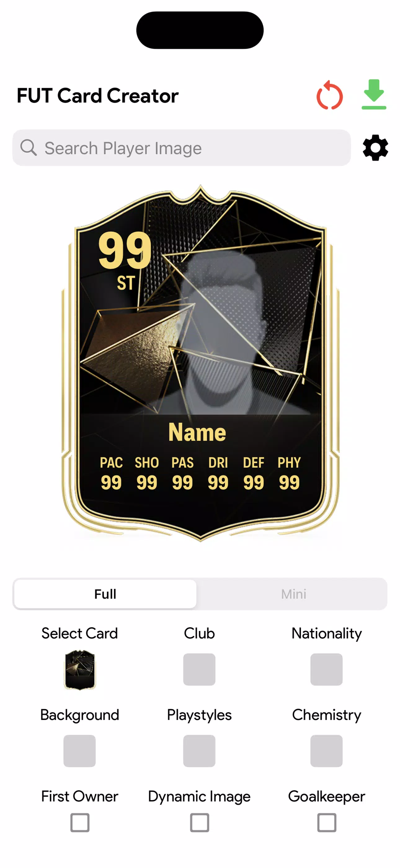 FC Card Creator 25 Zrzut ekranu 3
