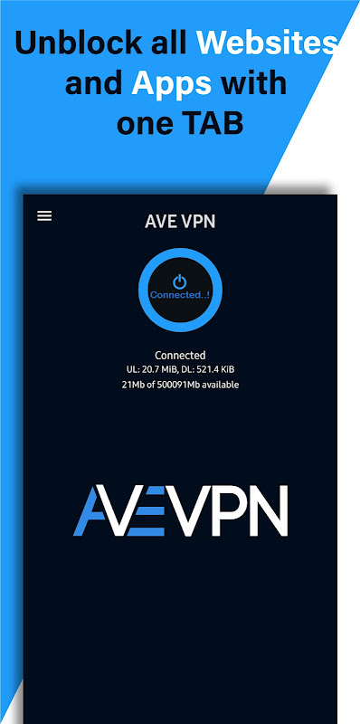 AVE VPN:Low Ping Vpn Captura de tela 1