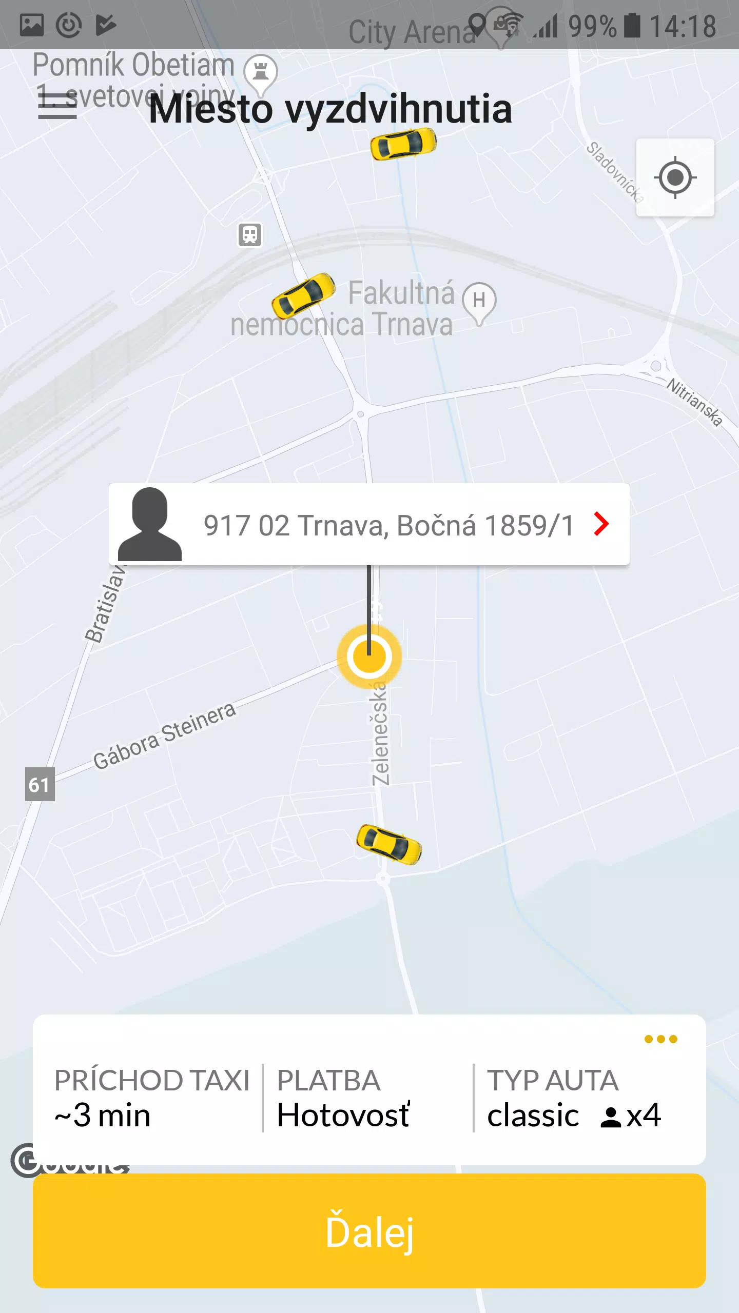 Yellow Taxi Trnava ภาพหน้าจอ 1