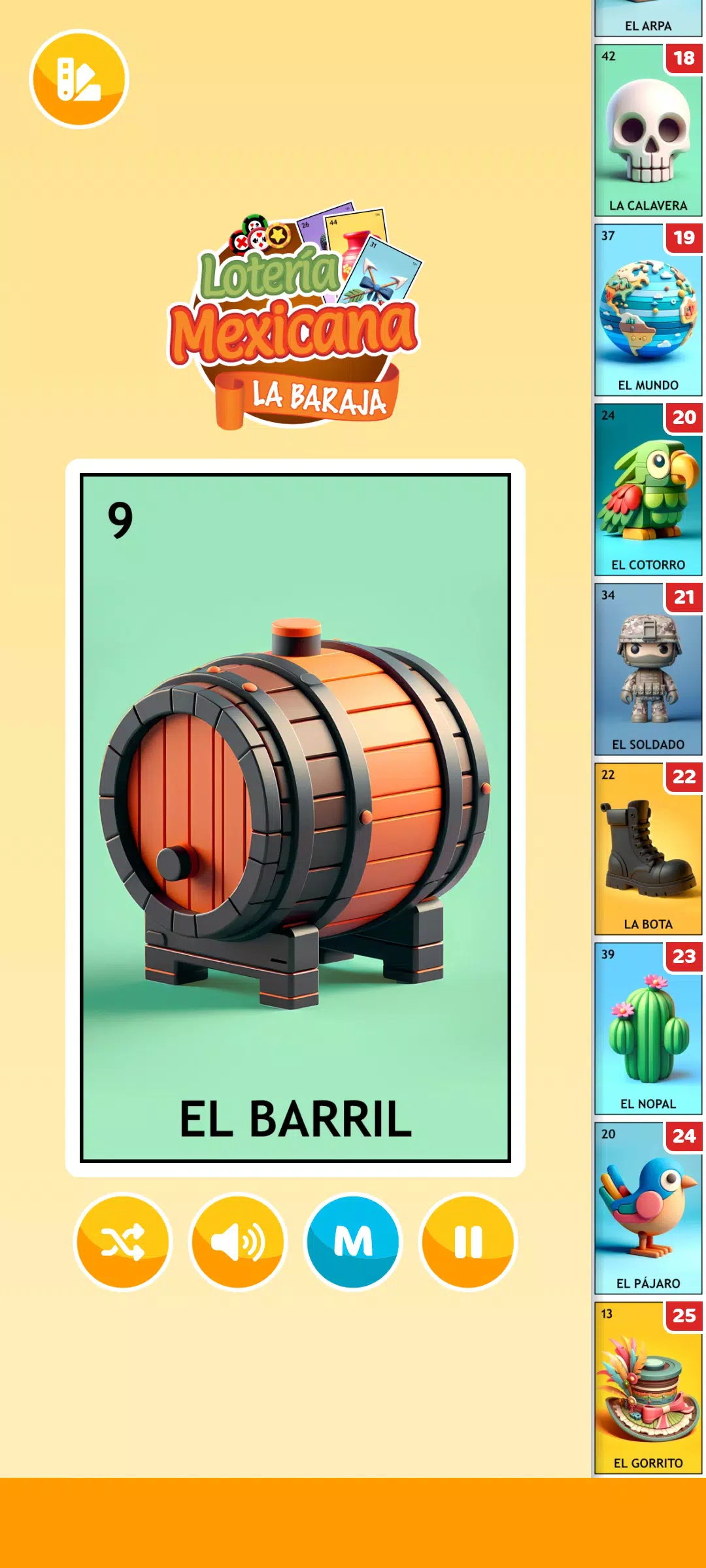 Lotería Mexicana - La Baraja Ekran Görüntüsü 1